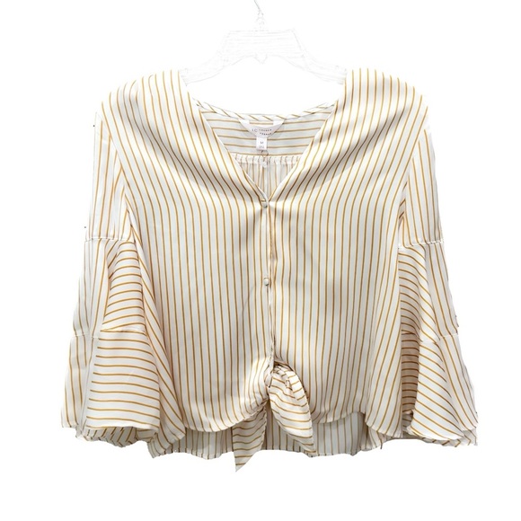 NWT LC Lauren Conrad tie waist button down top ❤️ - Picture 2 of 6